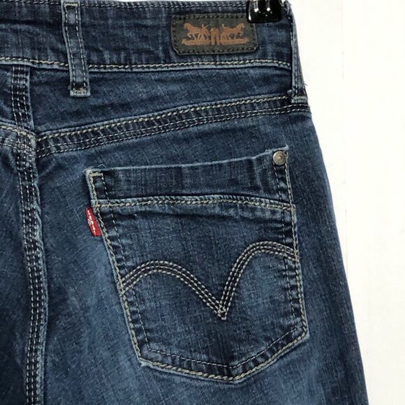 LEVI’S Jeans Womens 8 Blue 529 Curvy Skinny Leg Double Button No Gap - Picture 7 of 15
